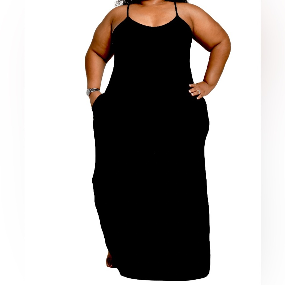 Black Essential Maxi Dress